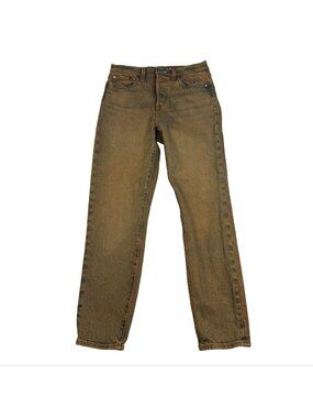 VTG Wrangler Womens Wedgie Button Fly Jeans Rust Orange Size 26 TCM